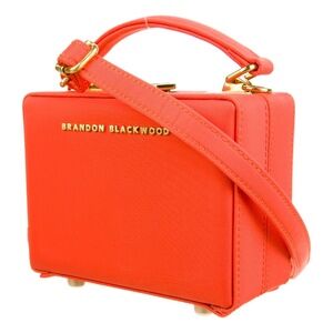 Like New Brandon Blackwood Orange Nylon Mini Kendrick Trunk
